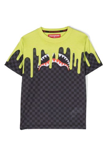 sprayground kid signature shark-teeth print T-shirt - Nero