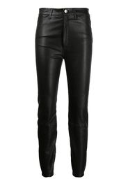 Sprwmn skinny-cut leather trousers - Nero