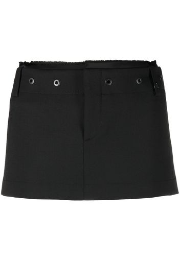 Ssheena eyelet-embellished miniskirt - Nero