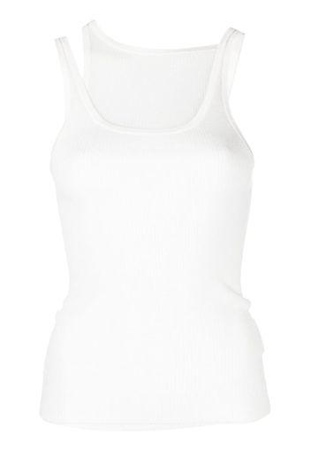 St. Agni layered lyocell tank top - Bianco