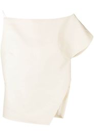 St. Agni one-shoulder asymmetric cotton-silk top - Toni neutri