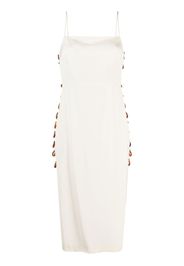 St. Agni link-detail midi dress - Bianco