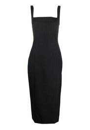 St. Agni pinstripe midi dress - Nero