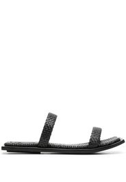 St. Agni Sandali slides con design intrecciato - Nero