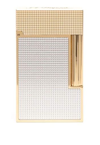 S.T. Dupont two-tone metallic-finish lighter - Argento