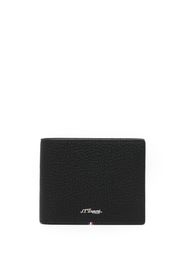 S.T. Dupont logo-lettering leather bi-fold wallet - Nero