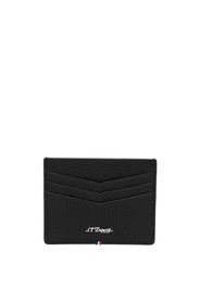 S.T. Dupont logo-lettering leather card holder - Nero