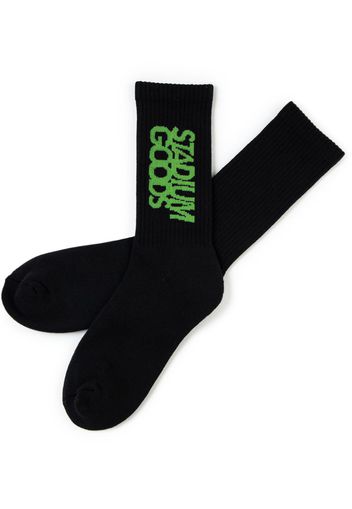 logo embroidered socks