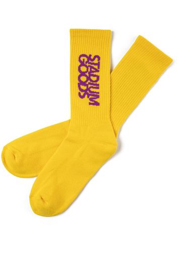 logo embroidered socks