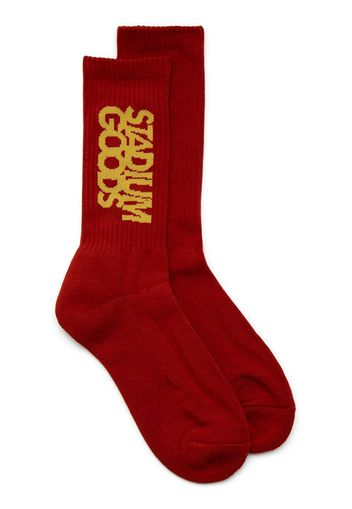 Stadium Goods embroidered logo socks - Rosso