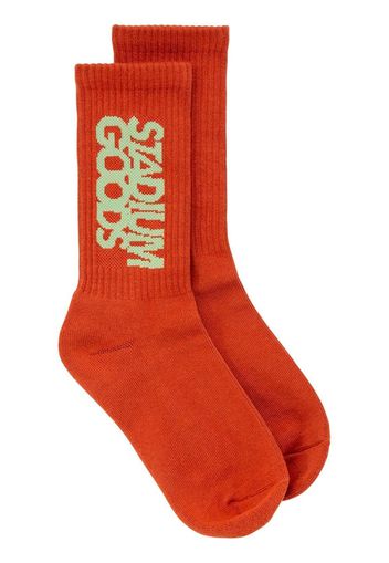 STADIUM GOODS® logo-print crew socks - Rosso