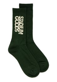 Stadium Goods embroidered-logo socks - Verde