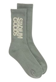 STADIUM GOODS® intarsia-logo crew socks - Verde