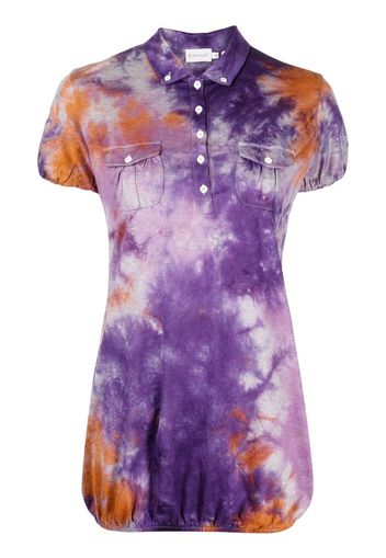 Stain Shade Polo con fantasia tie dye - Viola