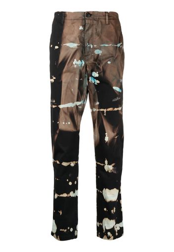 Stain Shade tie-dye straight-leg trousers - Nero