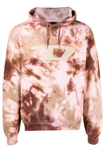 Stain Shade logo tie-dye hoodie - Marrone