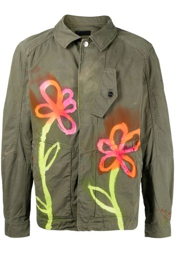 Stain Shade floral button-down jacket - Verde