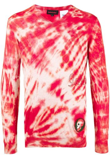 Stain Shade tie-dye knit jumper - Rosso