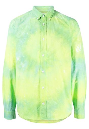 Stain Shade Camicia con fantasia tie-dye - Verde