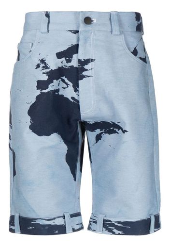 Stain Shade abstract-print Bermuda shorts - Blu