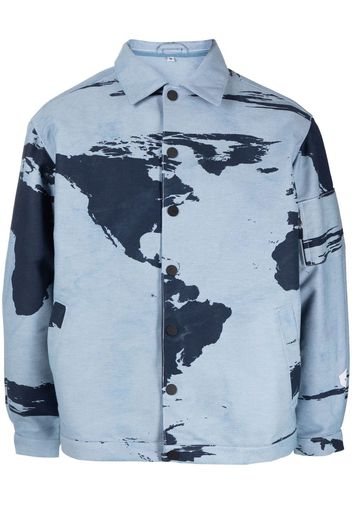 Stain Shade abstract-print two-pocket jacket - Blu