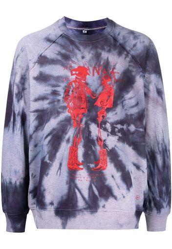 Stain Shade x Hiroshi Fujiwara tie-dye print sweatshirt - Blu