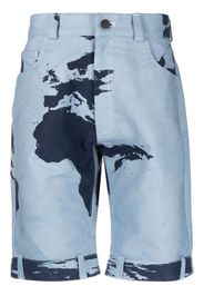 Stain Shade abstract-print Bermuda shorts - Blu