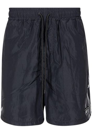 Stampd Chrome Flame "Black" track shorts - Nero