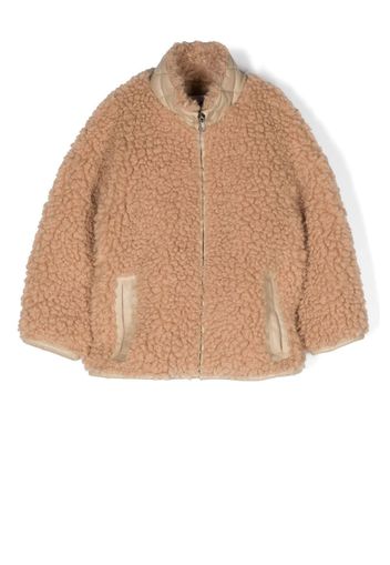 Stand Studio Kids faux-shearling zip-up coat - Toni neutri