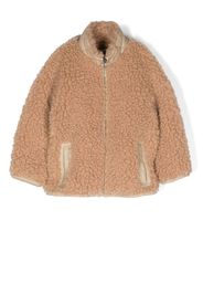 Stand Studio Kids faux-shearling zip-up coat - Toni neutri