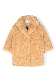 STAND STUDIO Kids faux-fur notched-collar coat - Toni neutri