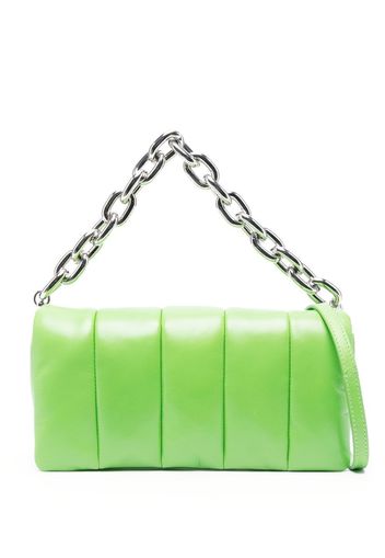 STAND STUDIO Hera quilted leather clutch bag - Verde