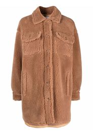 STAND STUDIO Sabi teddy-texture jacket - Toni neutri