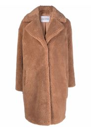 STAND STUDIO faux-fur midi coat - Marrone