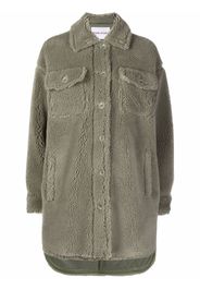 STAND STUDIO Sabi teddy-texture jacket - Verde