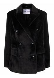 STAND STUDIO faux-fur double-breasted coat - Nero