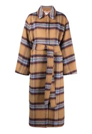 STAND STUDIO plaid-check print belted coat