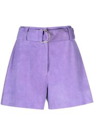 STAND STUDIO neon violet suede shorts - Viola