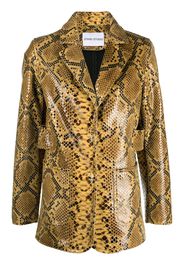 STAND STUDIO snakeskin-print single-breasted blazer - Giallo