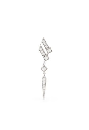 STATEMENT PARIS Orecchino pendente Stairway Wings con diamanti - Argento