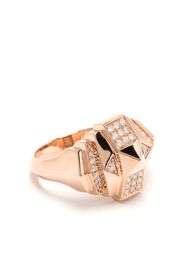 STATEMENT PARIS 18kt rose gold Mini Rockaway Pyramid diamond ring - Oro