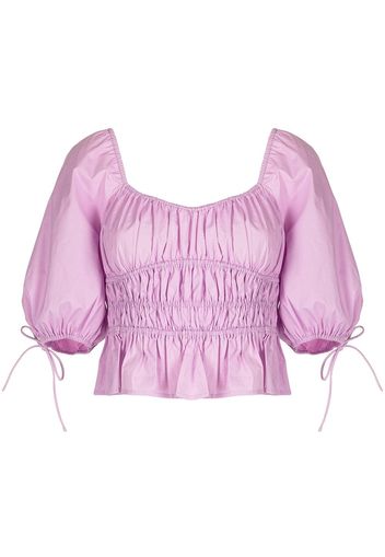 STAUD pleated puff-sleeve top - Viola