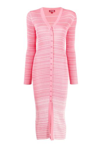 STAUD Shoko striped knitted dress - Rosa