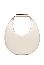 cream Moon calf leather shoulder bag