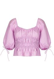 STAUD pleated puff-sleeve top - Viola