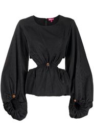 STAUD Blusa Ivy con maniche a palloncino - Nero