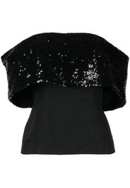 STAUD Top a fascia Giselle con paillettes - Nero