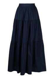 STAUD high-waisted tiered midi skirt - Blu