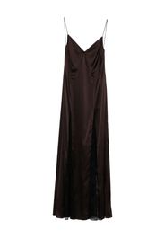 STAUD Trinity lace-insert maxi dress - Marrone