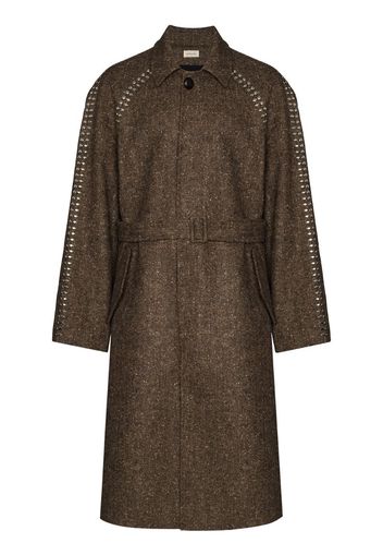 studded wool coat
